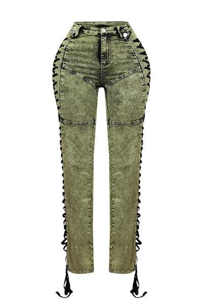 Jeans Bandage con Cordón para Mujer - Estilo Hot Girl Europeo y Americano - Image 31