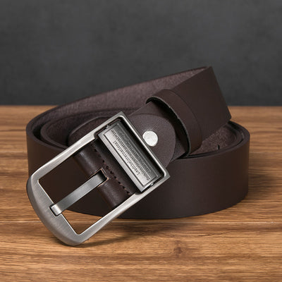 Cinturón Retro de Cuero PU para Hombre - Estilo Casual