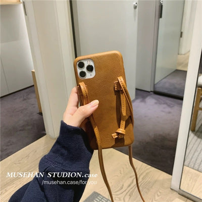 Funda Mensajero de Cuero Marrón para Teléfono - Image 7
