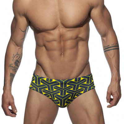 Bóxer de Baño Hombre Estampado Geométrico Triangular - Image 7