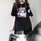 Playera Blanca Estampado Anime para Mujer