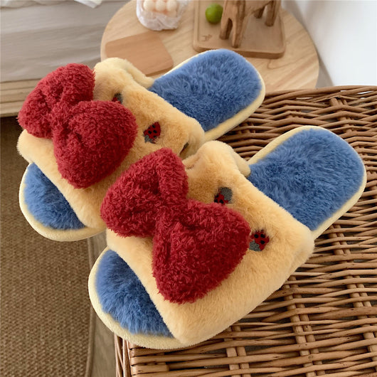 Pantuflas de Algodón Estilo Princesa con Moño - Image 9