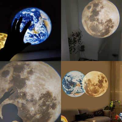 Lámpara Proyector 2 en 1 Tierra y Luna con Soporte Giratorio 360° - Image 3