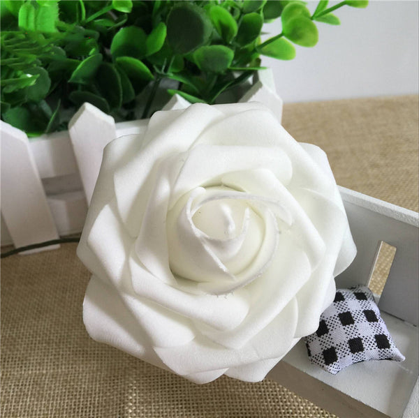 Arreglo de Rosas Artificiales 8cm - Decoración Floral Realista