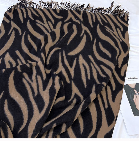 Pashmina Estampada con Rayas y Borlas - Lujo y Calidez - Image 31
