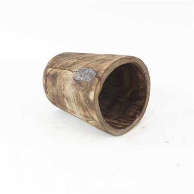 Maceta de Madera Artesanal - Jarrón Decorativo Rústico - Image 9