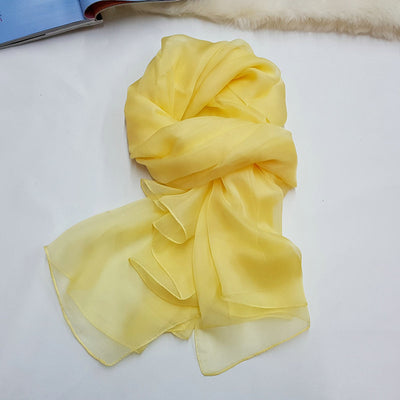 Pañuelo de Seda Elegante Liso para Mujer - Todas las Estaciones - Image 16