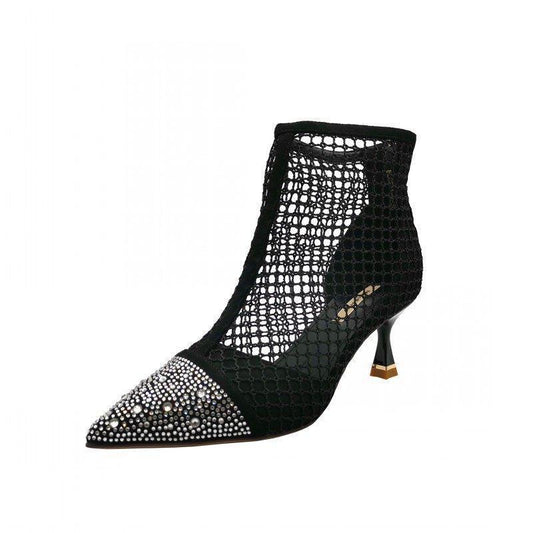 Botines de Tacón Alto con Red Transpirable - Diseño Hueco y Elegante - Image 2