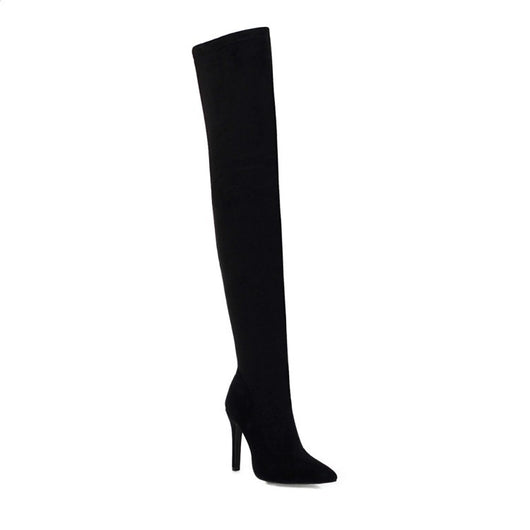Botas Altas Vintage con Tacón Fino y Punta Aguda - Image 3