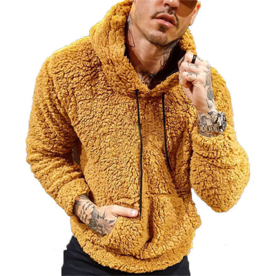 Sudadera de Terciopelo con Estampado de Letras y Cordones para Hombre - Image 6