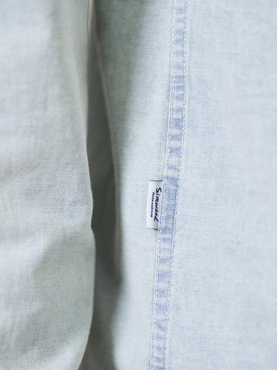 Camisa Vaquera Vintage con Bordado en Pecho para Hombre - Image 2