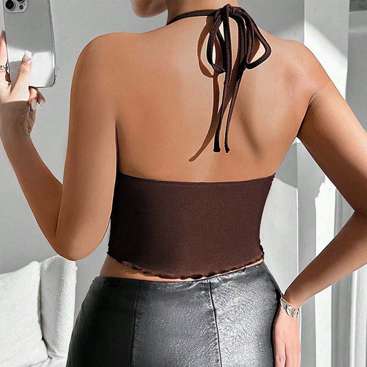 Top Escotado Sexy Estilo Europeo Otoño-Invierno para Mujer - Image 2