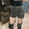 Shorts Vaqueros Elásticos con Diamantes para Mujer - Ajuste Slim