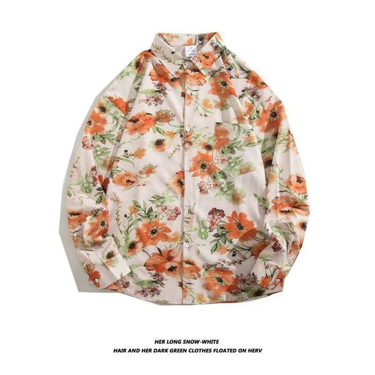 Camisa Retro Holgada Estilo Hong Kong con Estampado de Manga Larga para Hombre - Image 8