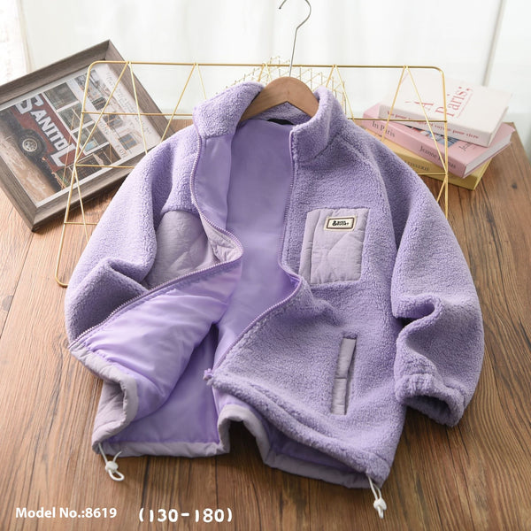 Chaqueta Polar Gruesa con Cierre - Abrigo Casual de Forro Polar