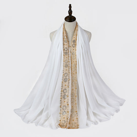 Pañuelo de Encaje con Perlas para Mujer - Elegancia y Estilo - Image 2