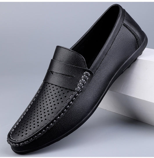 Mocasines Hombre Cuero Microfiber con Diseño Calado - Image 12