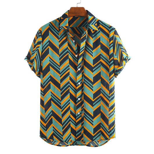 Camisa Casual Hombre Bloques de Color - Tela Mixta Transpirable - Image 5