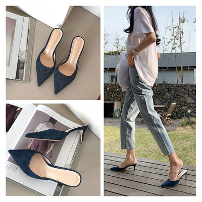 Pantuflas de Tacón Alto para Mujer - Estilo Baotou Elegante - Image 4