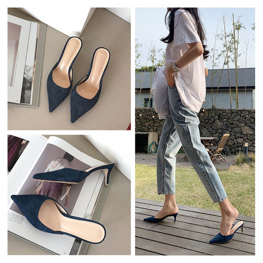 Pantuflas de Tacón Alto para Mujer - Estilo Baotou Elegante - Image 4