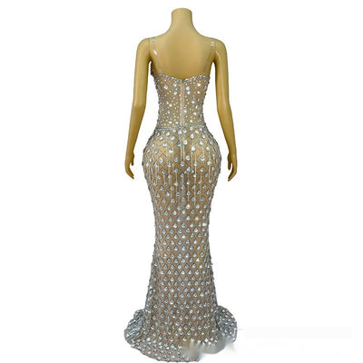 Vestido Asimétrico Diamante con Diseño Vanguardista - Image 12