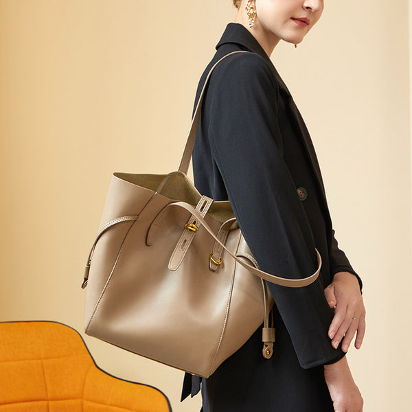 Bolso de Cuero para Mujer - Cartera Versátil de Hombro