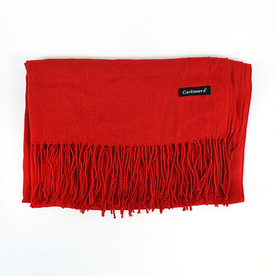 Bufanda Ligera de Color Liso con Flecos Elegantes - Image 8