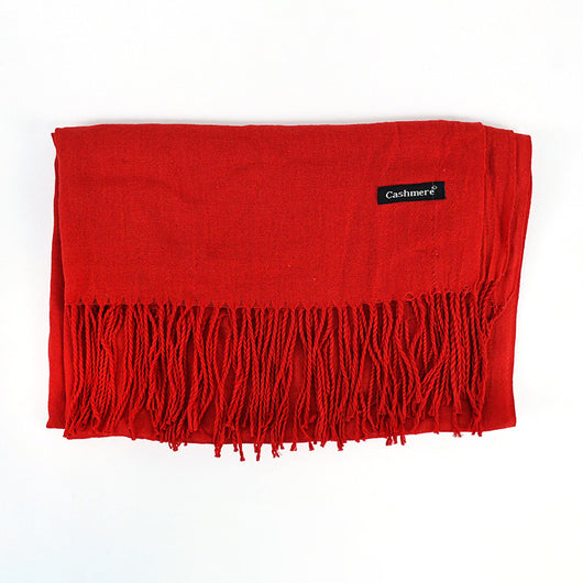 Bufanda Ligera de Color Liso con Flecos Elegantes - Image 8