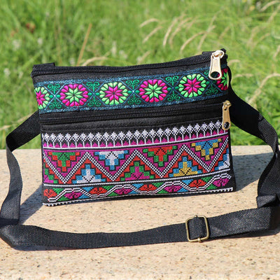 Bolsa Bandolera Doble Compartimento con Bordado Artesanal - Image 23