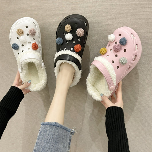 Pantuflas Invierno Mujer con Suela Gruesa y Velludo Desmontable - Image 10