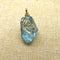 Hand-Wound Twisted Irregular Crystal Rough Stone Necklace Azul glaze