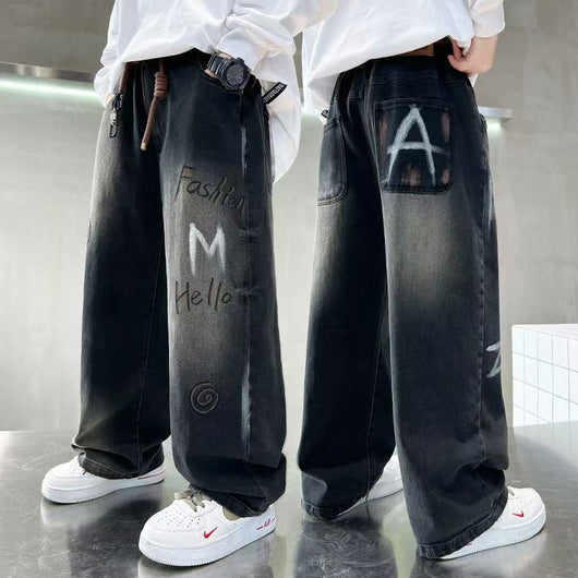 Jeans Infantiles Estilo Coreano para Primavera y Otoño - Image 8