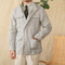 Chaqueta Safari M65 de Algodón y Lino con Cuello Alzado y Cintura Ajustada