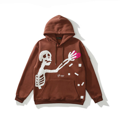 Sudadera con Capucha y Panel de Calavera Ósea - Image 10