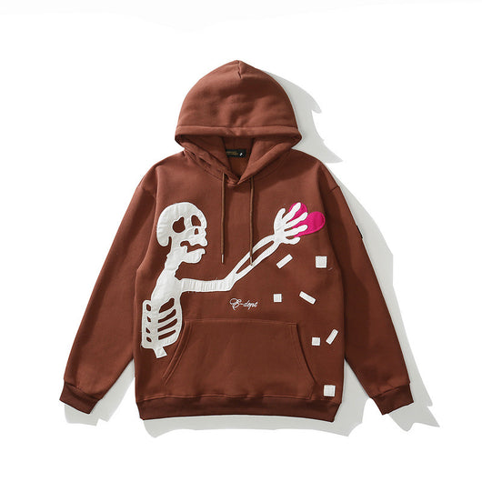 Sudadera con Capucha y Panel de Calavera Ósea - Image 10