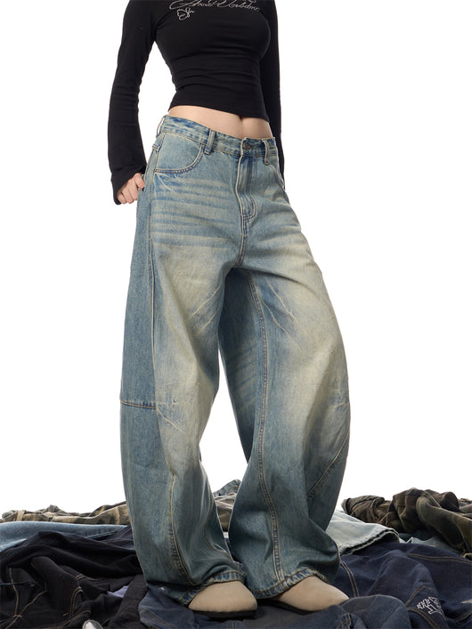 Pantalones Vaqueros Sueltos Desgastados con Efecto Vintage Mujer - Image 20