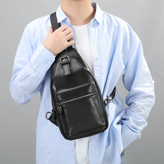 Bolsa Pecho Cuero Hombre Estilo Crossbody - Image 12