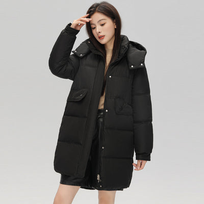 Abrigo Acolchado con Plumón y Capucha - Chaqueta de Algodón Elegante - Image 7