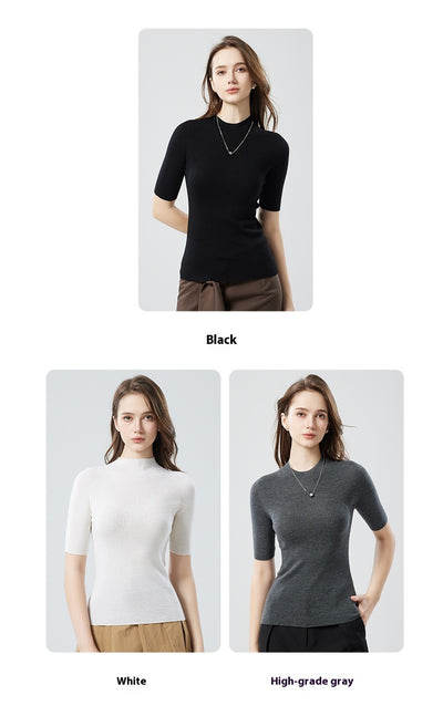 Suéter Cuello Alto Medio en Lana Pura - Image 10