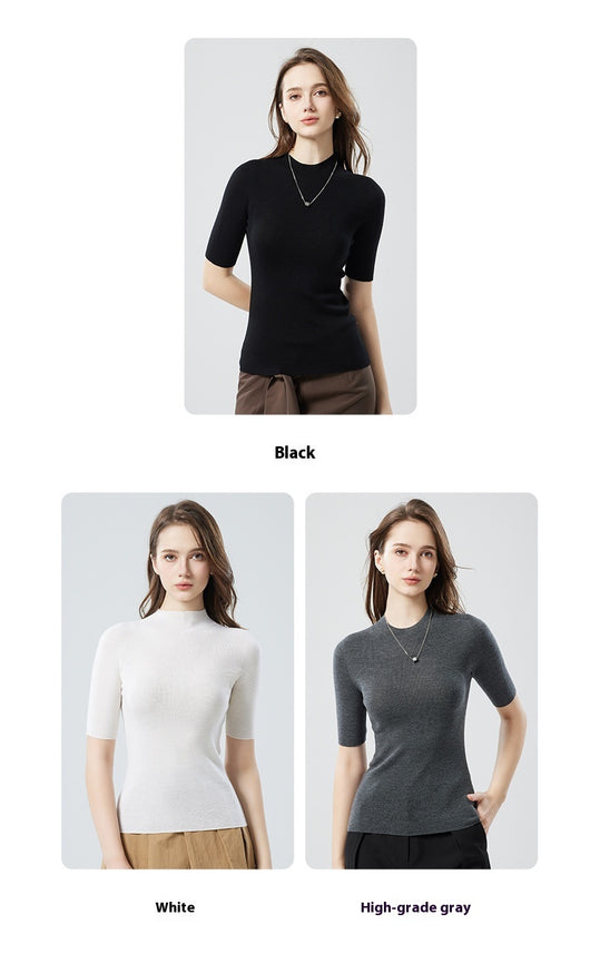 Suéter Cuello Alto Medio en Lana Pura - Image 10