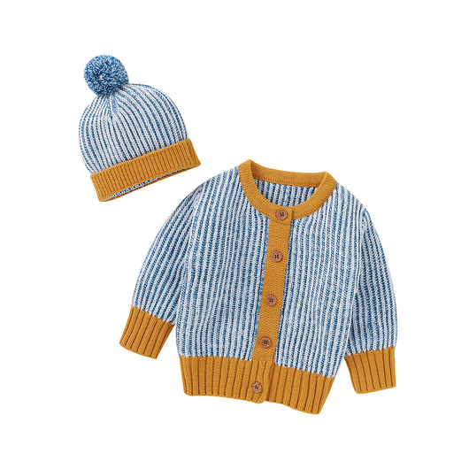 Cardigan Tejido Cuello Redondo Abotonado para Bebé - Image 12