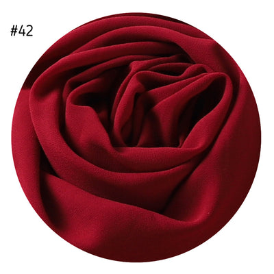 Pañuelo de Gasa Perlada en Colores Sólidos - Cobertura Elegante Monocromática - Image 45