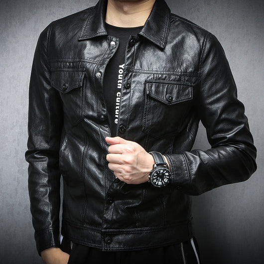 Chaqueta Biker Coreana para Hombre - Estilo Urbano y Moderno - Image 11
