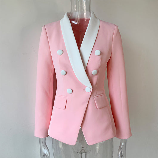 Blazer Ejecutivo Doble Botonadura Slim Fit Color Sólido - Image 4