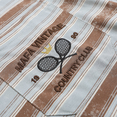 Polo Rayado Casual de Manga Corta para Hombre - Image 5