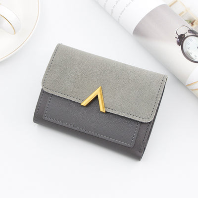 Billetera Corta Dorada V para Mujer - Diseño Bronze Gold Elegante - Image 8