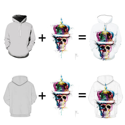 Sudadera con Capucha Estilo Retro Hombre Impresión 3D Digital Suelta - Image 13