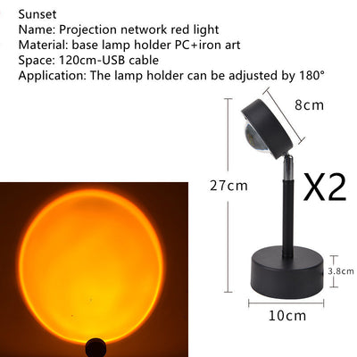 Lámpara Proyector de Atardecer: Luz Ambiental que Nunca Se Apaga - Image 24
