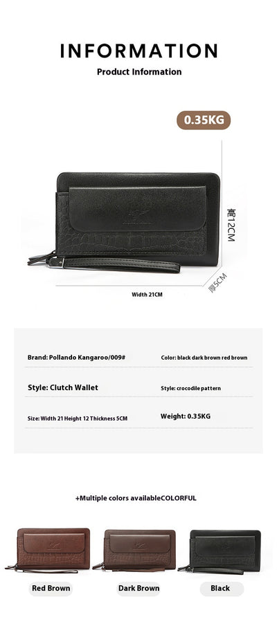 Maletín de Cuero Suave para Hombre con Múltiples Compartimentos - Image 14