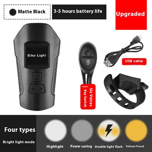 Luz Frontal para Bicicleta USB con Altavoz y Velocímetro - Image 13